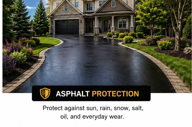 Asphalt protection: protect against sun, rain, snow, salt, oil, and everyday wear